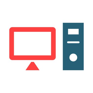 Kişisel ve Ticari Kullanım İçin Bilgisayar Kabartması İki Renk Simgesi