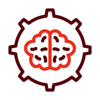 Stres Yönetimi Kalın Çizgi Kişisel ve Ticari Kullanım İçin İki Renk Simgesi