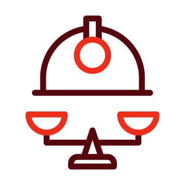 İş Hukuku Kalın Çizgisi Kişisel ve Ticari Kullanım İçin İki Renk Simgesi