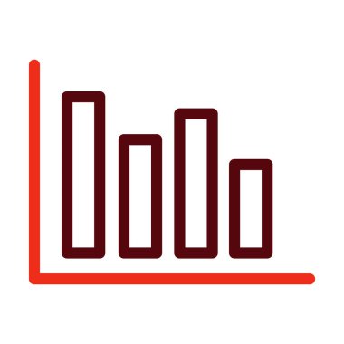 Kişisel ve ticari kullanım için Çubuk Çizelgesi Kalın Çizelgesi İki Renk Simgesi