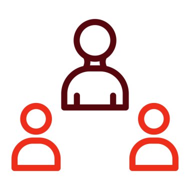 Kişisel ve Ticari Kullanım İçin Kalın Çizgi İki Renk Simgeleri Buluşma