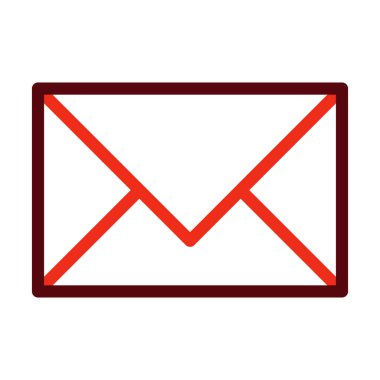 Kişisel ve Ticari Kullanım İçin E- posta Kalın Satırı İki Renk Simgeleri