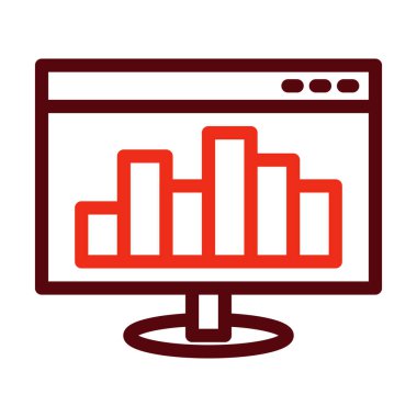 Kişisel ve ticari kullanım için Web Trafik Çizgisi İki Renk Simgesi