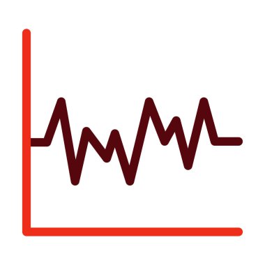Dalga Çizelgesi Kalın Çizgisi Kişisel ve Ticari Kullanım İçin İki Renk Simgesi