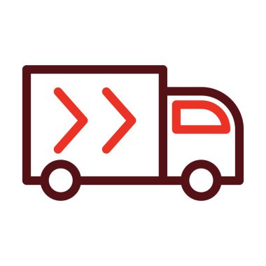 Kişisel ve ticari kullanım için İki Renk Simgesi Bedava Teslimat Kalın Çizgisi