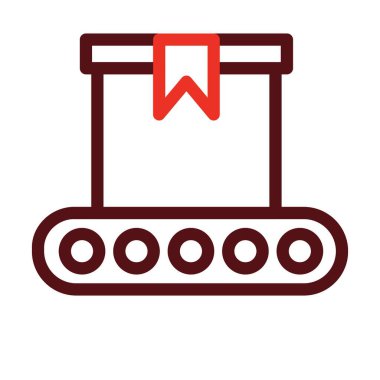 Kişisel ve Ticari Kullanım İçin Üretim Kalın Çizgisi İki Renk Simgesi