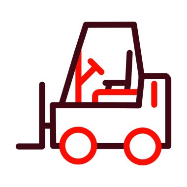 Kişisel ve ticari kullanım için Forklift Kalın Çizgi İki Renk Simgesi