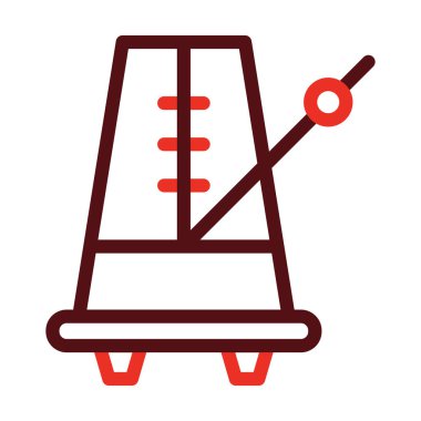 Metronome Glyph Two Color Icon For Personal And Commercial Use