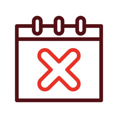 Cancel Event Glyph Two Color Icon For Personal And Commercial Use