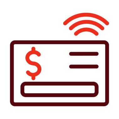 Kişisel ve ticari kullanım için Temassız Sembol İki Renk Simgesi