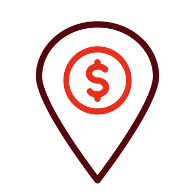 Kişisel ve ticari kullanım için Cash Point Glyph İki Renk Simgesi