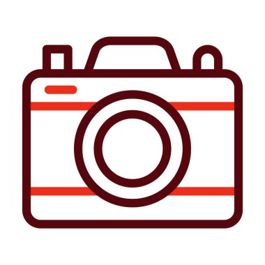 Kişisel ve Ticari Kullanım için Kamera Sembolü İki Renk Simgesi