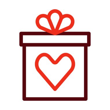 Düğün Hediye Sembolü Kişisel ve Ticari Kullanım İçin İki Renk Simgesi