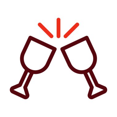 Kişisel ve Ticari Kullanım İçin Şerefe İki Renk Simgesi