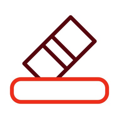 Kişisel ve Ticari Kullanım İçin Silme Aracı Kabartması İki Renk Simgesi