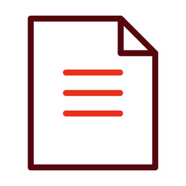 Kişisel ve Ticari Kullanım İçin Yeni Belge Sembolü İki Renk Simgesi