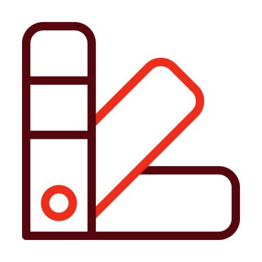 Kişisel ve ticari kullanım için Renk Paleti Kabartması İki Renk Simgesi