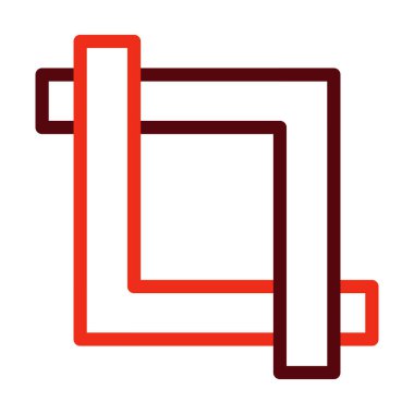 Kişisel ve ticari kullanım için Kırpma İşareti İki Renk Simgesi