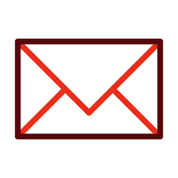 Linha Grossa Email Dois Ícones Cor Para Uso Pessoal Comercial — Vetor de Stock