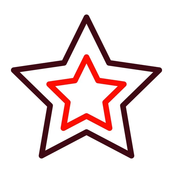 Star Thick Line Zwei Farb Symbole Für Den Persönlichen Und — Stockvektor