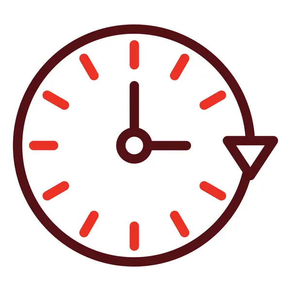 Clockwise Glyph Two Color Icon Personal Commercial Use — 图库矢量图片