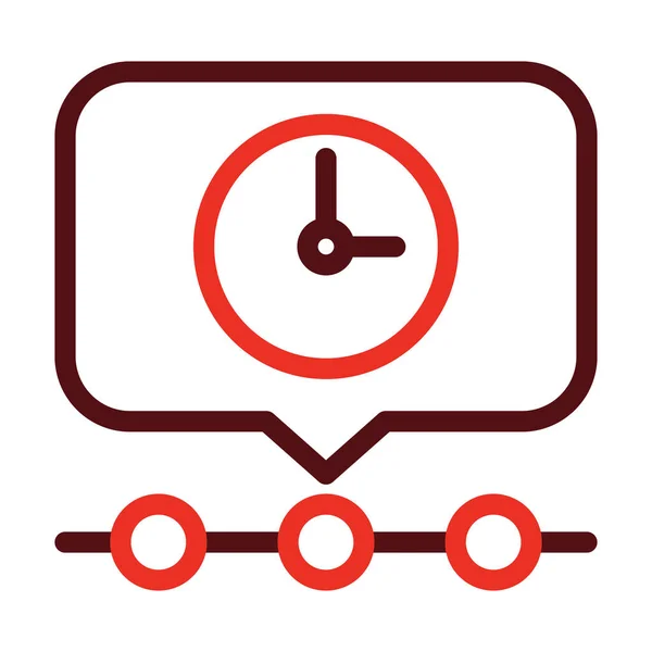 Time Line Glyph Two Color Icon Personal Commercial Use — Vector de stock