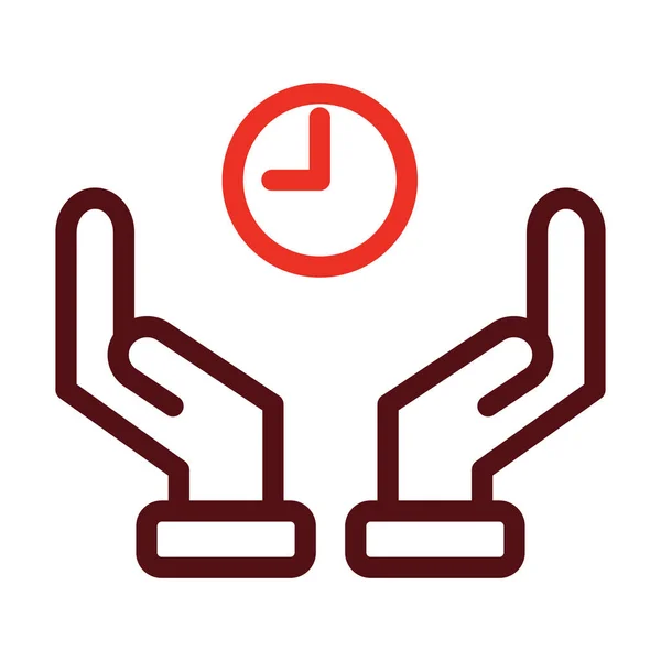 Time Glyph Two Color Icon Personal Commercial Use — Stockvektor
