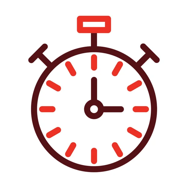 Stopwatch Glyph Two Color Icon Personal Commercial Use — Vector de stock