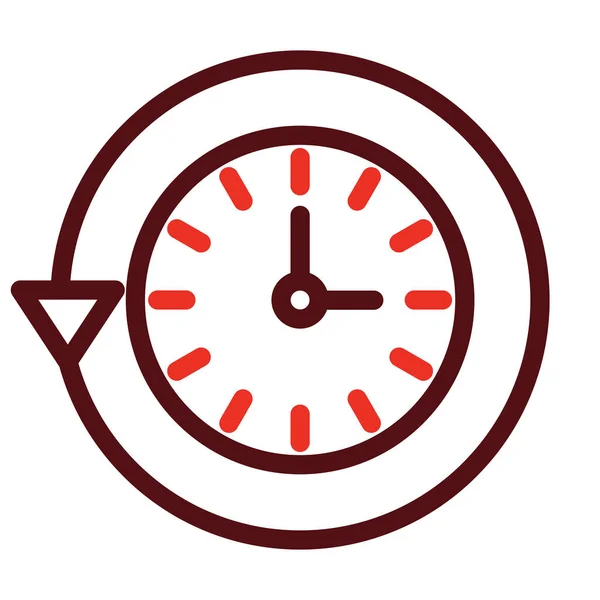 Track Time Glyph Two Color Icon Personal Commercial Use — Stockvektor