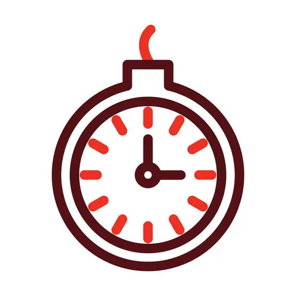 Deadline Glyph Two Color Icon Personal Commercial Use — Διανυσματικό Αρχείο