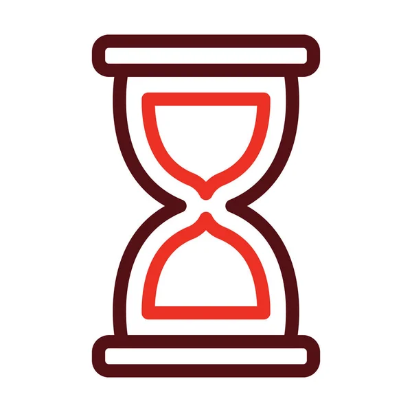 Hourglass Glyph Two Color Icon Personal Commercial Use — Stock vektor