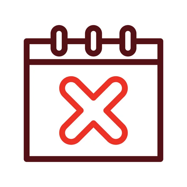 Cancel Event Glyph Two Color Icon Personal Commercial Use — стоковый вектор