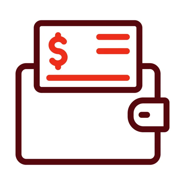 個人的および商業使用のための財布のグリフ2色のアイコン — ストックベクタ