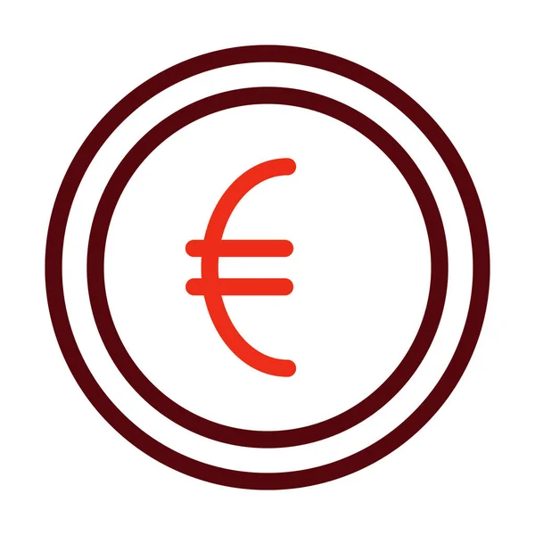 Euro Glyph Två Färg Ikonen För Personligt Och Kommersiellt Bruk — Stock vektor