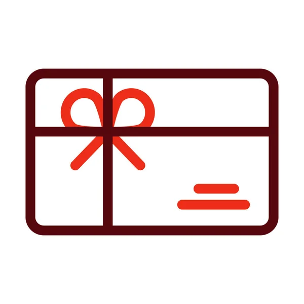 Carte Cadeau Glyphe Icône Deux Couleurs Pour Usage Personnel Commercial — Image vectorielle