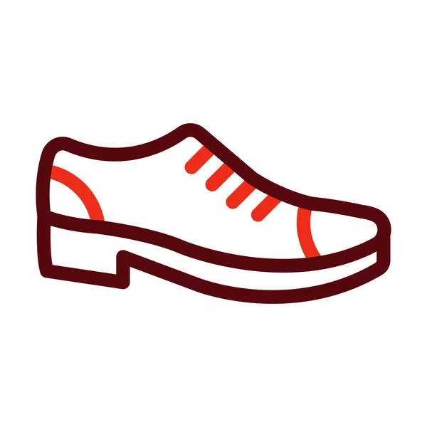 Chaussures Glyphe Deux Icône Couleur Pour Usage Personnel Commercial — Image vectorielle
