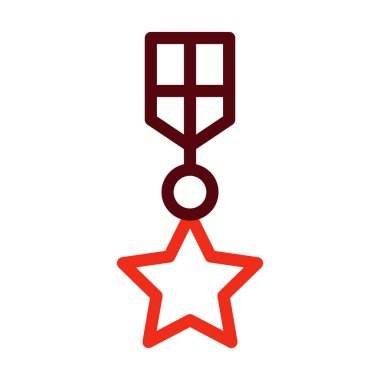 Kişisel ve ticari kullanım için Onur Madalyası Sembolü İki Renk Simgesi