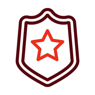 Kişisel ve ticari kullanım için Kalkan Sembolü İki Renk Simgesi