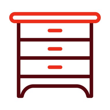 Kişisel ve Ticari Kullanım İçin Çekmece Kabartma İki Renk Simgesi