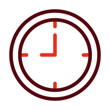 Clock Glyph Two Color Icon For Personal And Commercial Use