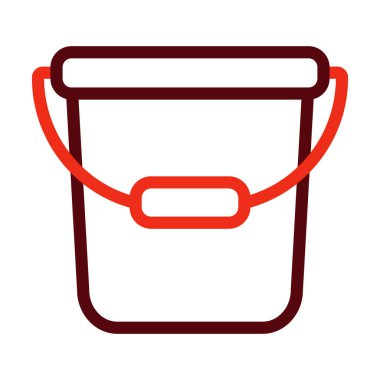 Kişisel ve ticari kullanım için Su Kovası Kabartma İki Renk Simgesi