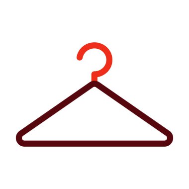 Kişisel ve ticari kullanım için kumaş askısı sembolü iki renk simgesi