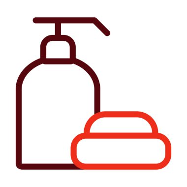 Kişisel ve ticari kullanım için Sıvı Sabun Kabartması İki Renk Simgesi