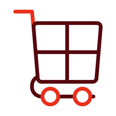 Kişisel ve ticari kullanım için Cart Glyph İki Renk Simgesi