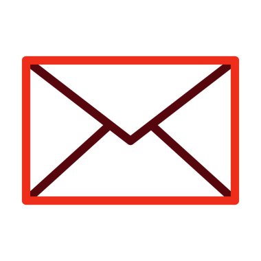 Kişisel ve ticari kullanım için E- posta Glyph İki Renk Simgesi