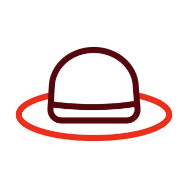 Kişisel ve ticari kullanım için Beyaz Şapka Sembolü İki Renk Simgesi