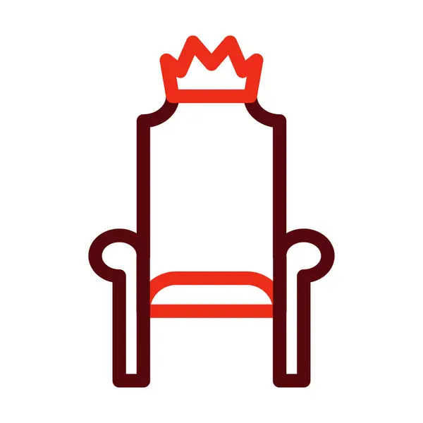 Throne Glyph Two Color Icon Für Den Persönlichen Und Kommerziellen — Stockvektor