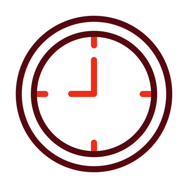 Clock Glyph Two Color Icon Personal Commercial Use — Διανυσματικό Αρχείο