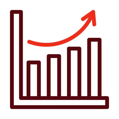 Kişisel ve ticari kullanım için Çubuk Grafik İki Renk Simgesi