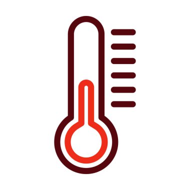 Kişisel ve ticari kullanım için Sıcaklık Kabartması İki Renk Simgesi